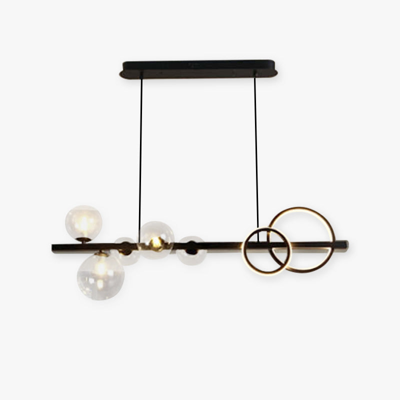 Bubble Circle Pendant Light With Warm Ring Glow