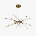 Black Gold Pendant Light With Architectural Bar Design