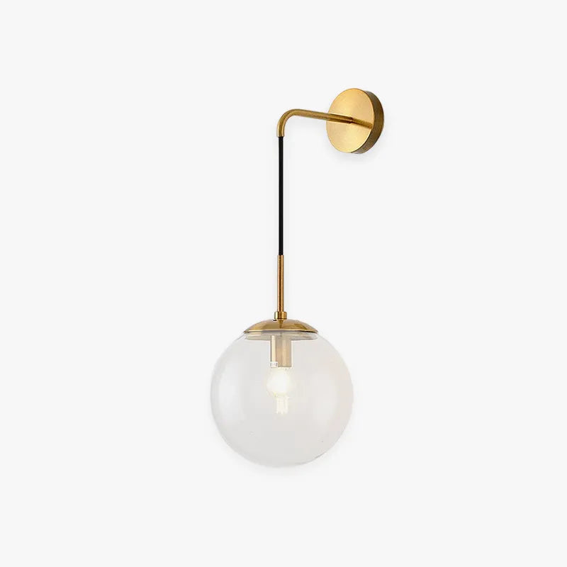 Nordic Glass Ball LED Wall Reading Lamp Single Head