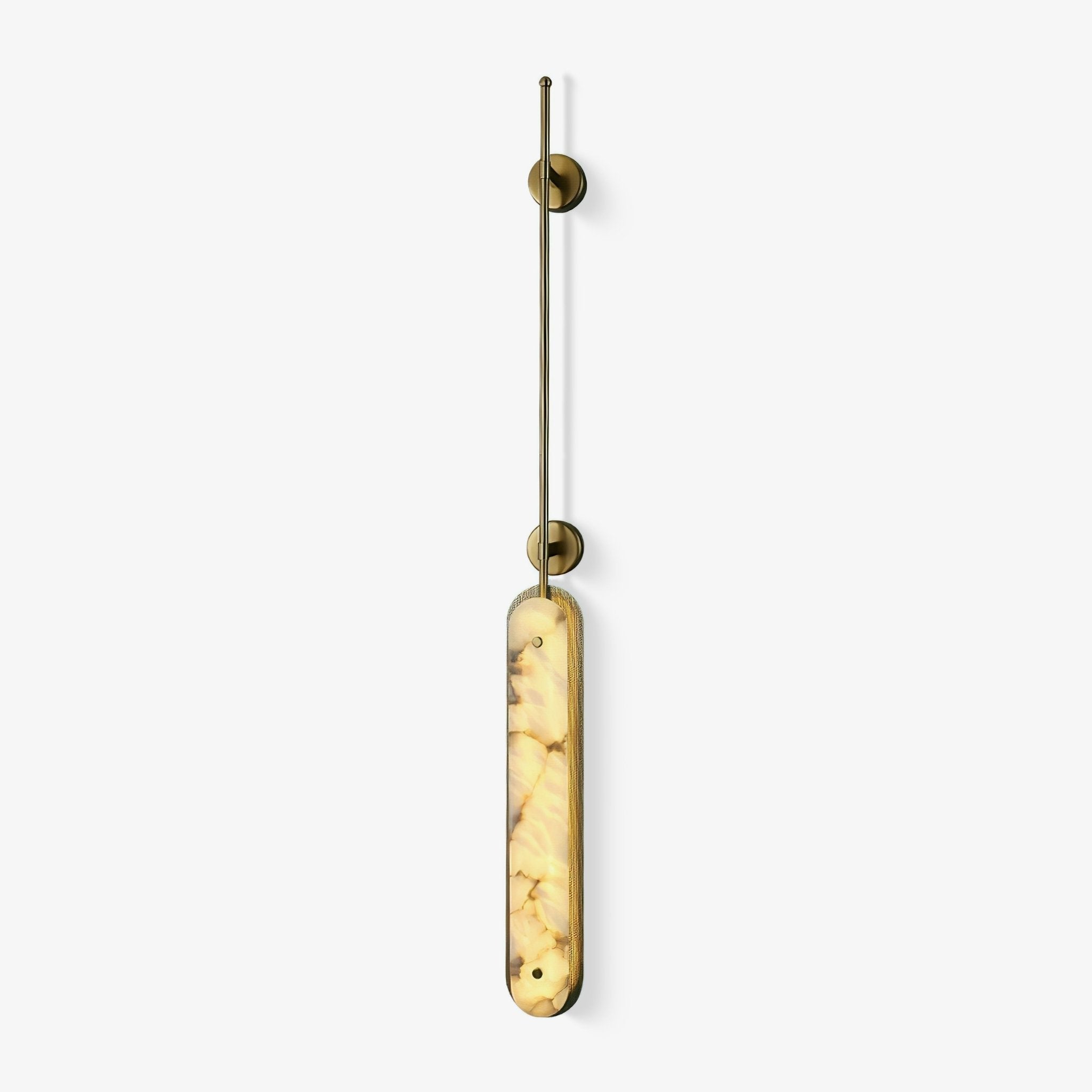 Vertical Alabaster Pendant Light With Warm Ambience