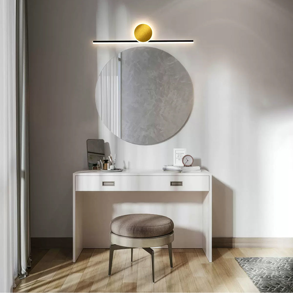 Rising Sun Circular Wall Light Gold Finish