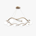 White Gold Wave Pendant Light For Ambient Glow