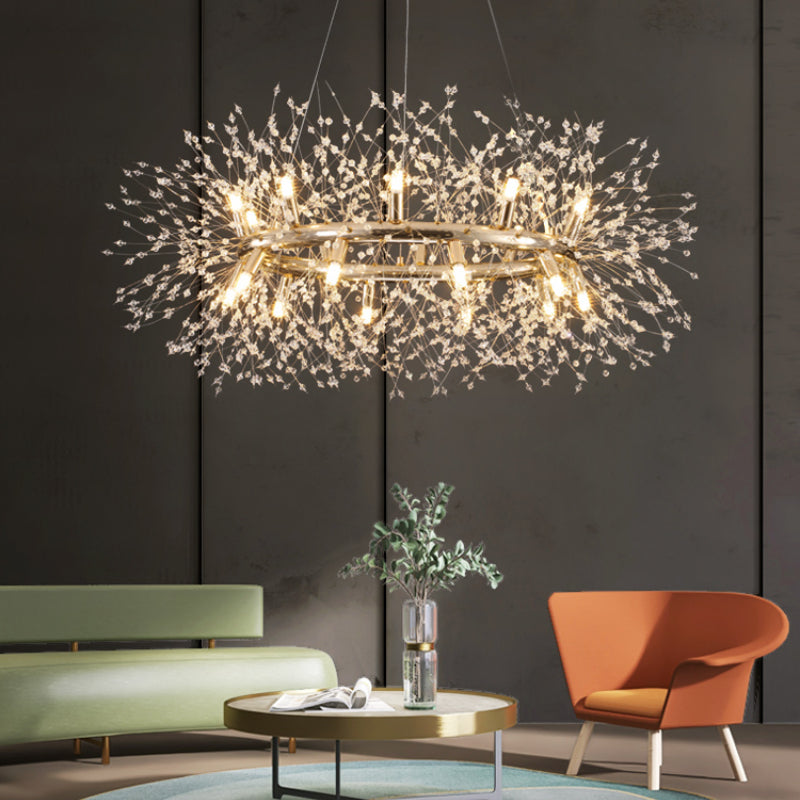 Dandelion Crystal LED Pendant Light With Warm Ambient Glow