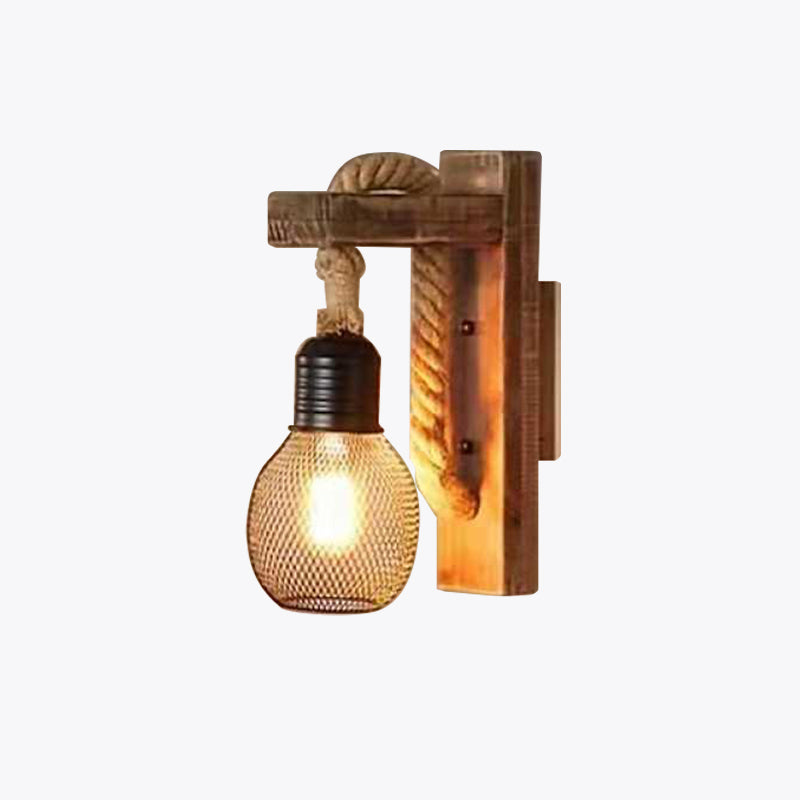 Solid Timber Wall Lamp For Hallways And Living Rooms