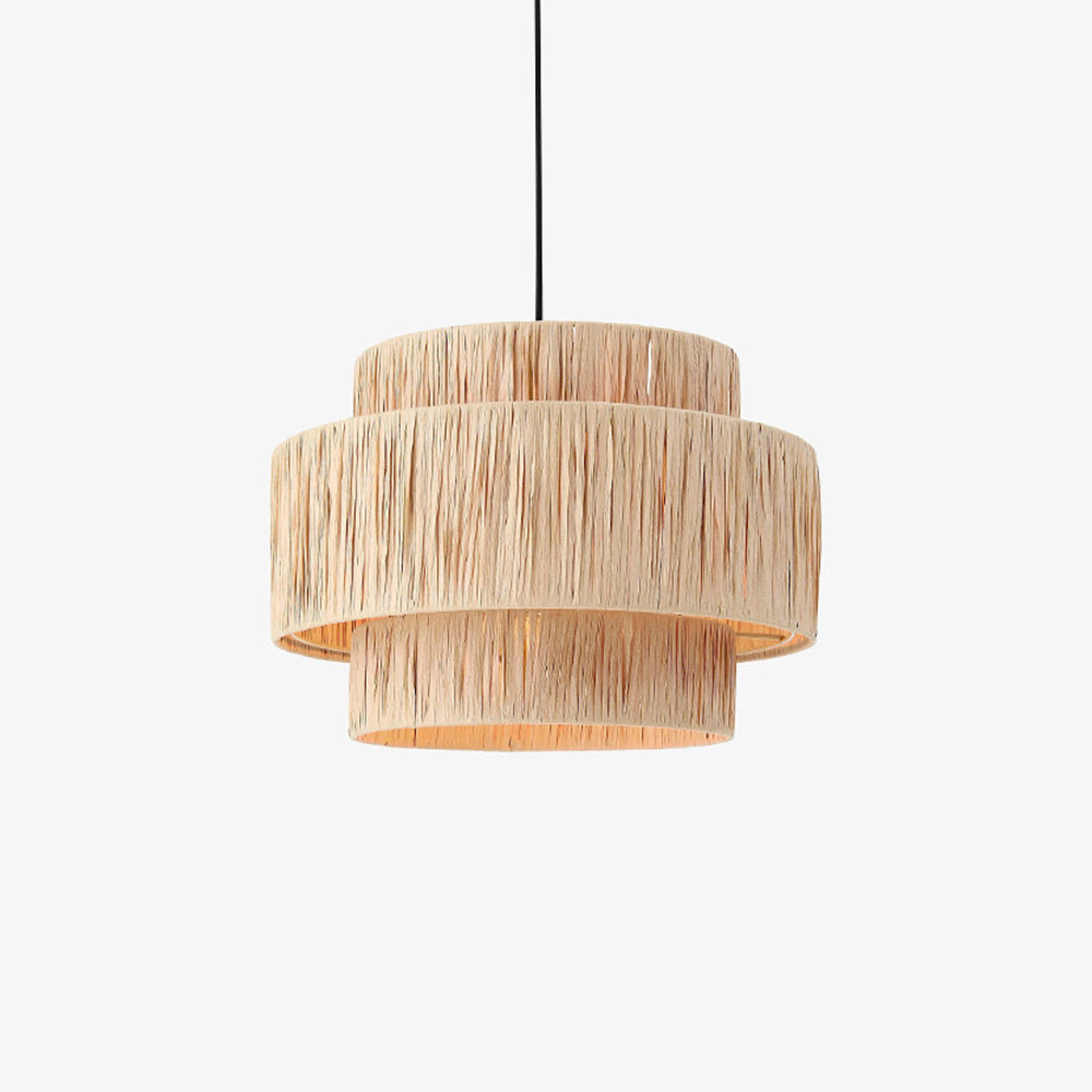 Rustic Boho Rattan Pendant Light for Cozy Ambiance