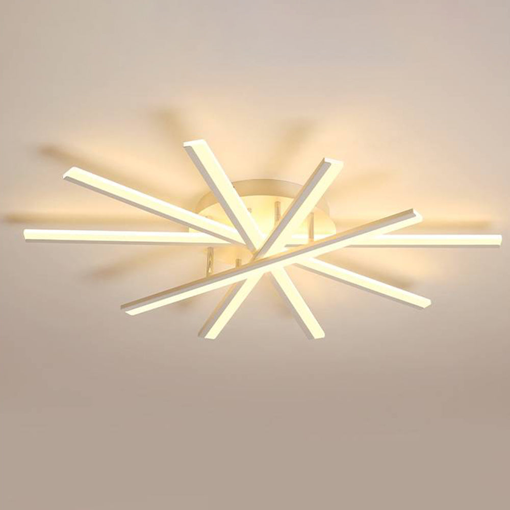 LineaGlow Linear Flush Mount Ceiling Light Four Finishes