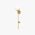 Gold Ball LED Wall Lamp With Dolomite Shade
