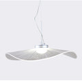 Lotus Leaf Metal Pendant Light With White Finish