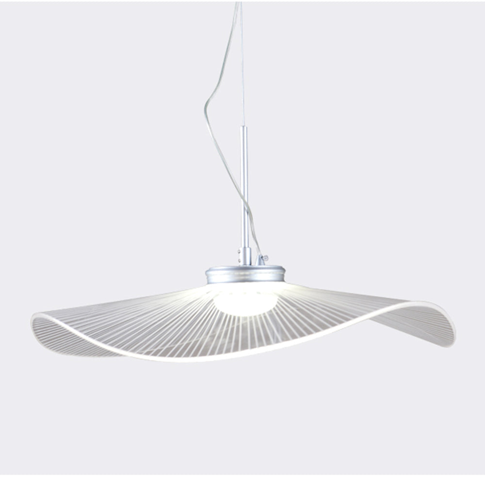 Lotus Leaf Metal Pendant Light With White Finish
