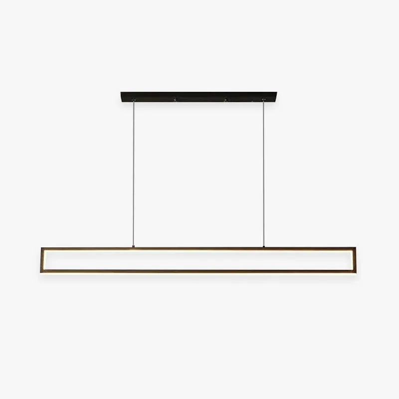 Durable Vertical Metal Pendant Light In Black