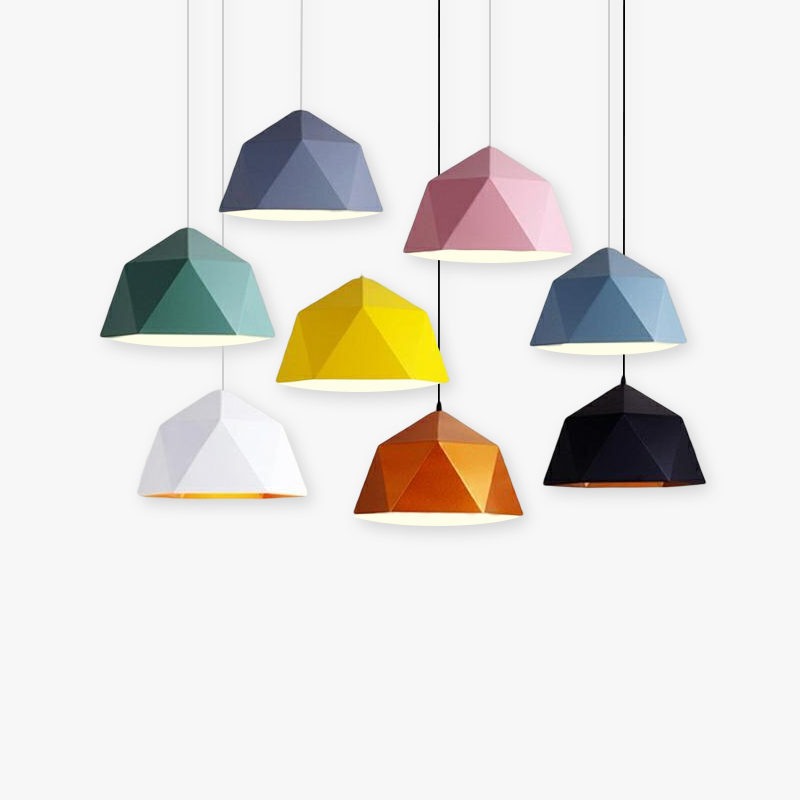 Domed Pendant Light With Geometric Pattern