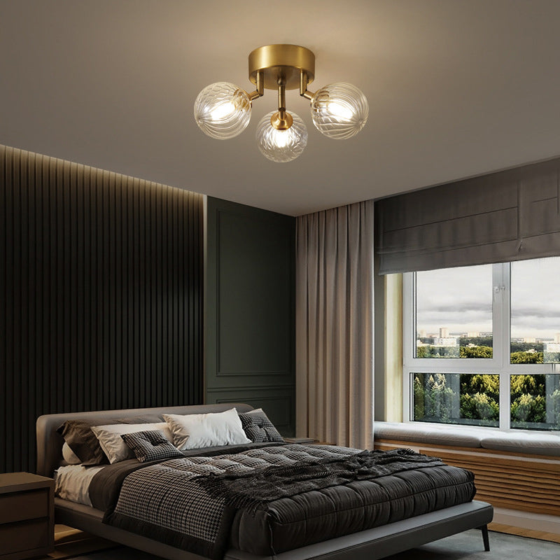 Minimalist Clear Bubble Glass Ceiling Light For Living Room