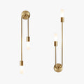 Modern Gold Bedside Wall Sconce Pair With LED