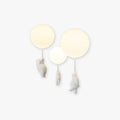 Bear Balloon Nursery Flush Mount Light With Milky Glow
