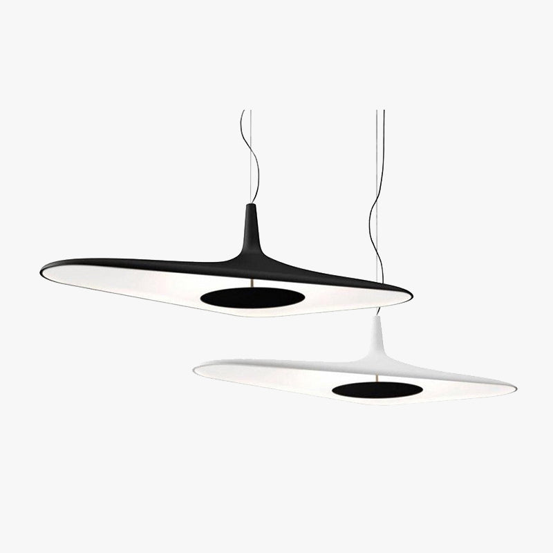 Arisha Minimalist Resin Pendant Light Black And White