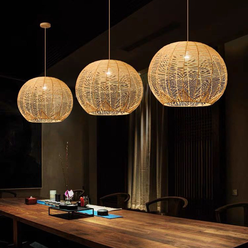 Handcrafted Rattan Pendant Light Elevates Dining Spaces