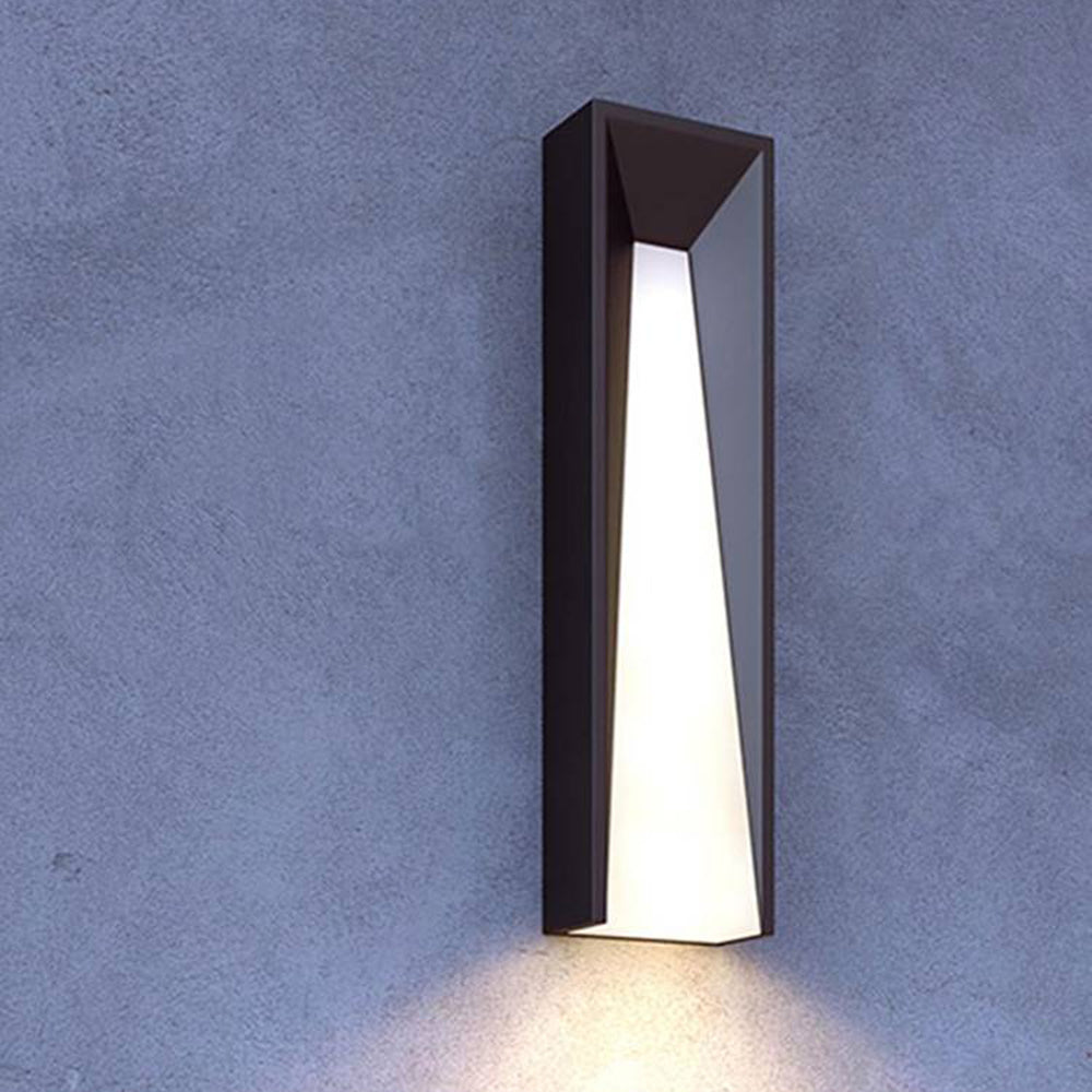 Astra Modern Rectangular Outdoor Wall Light In Black And White