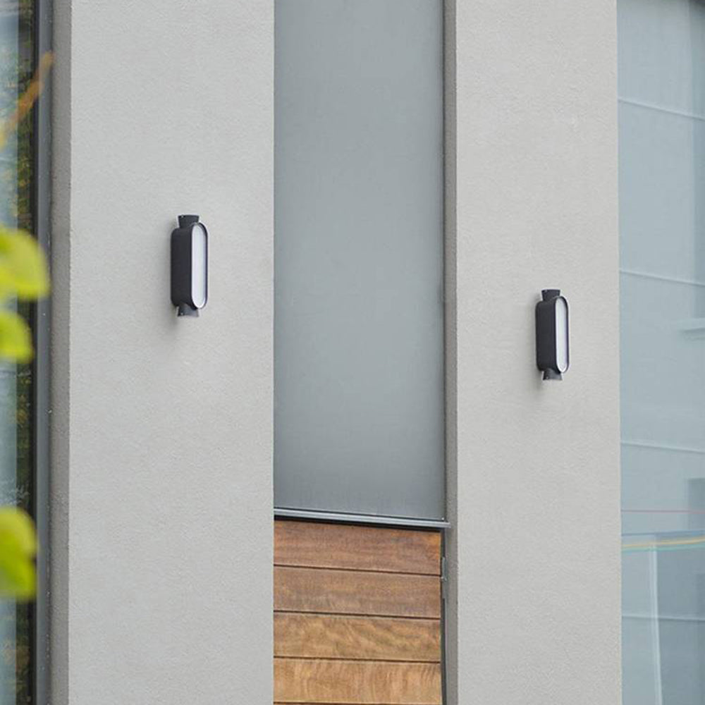 Aero Beam Up And Down Outdoor Wall Light Black And White