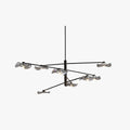 Black Metal Branch Pendant Light With Multicolor Glass Bulbs As Focal Point
