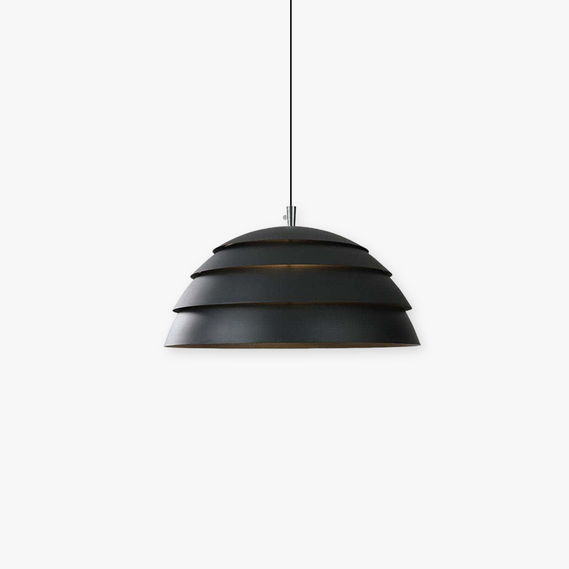 Semi Globe Metal Pendant Light With Warm Glow