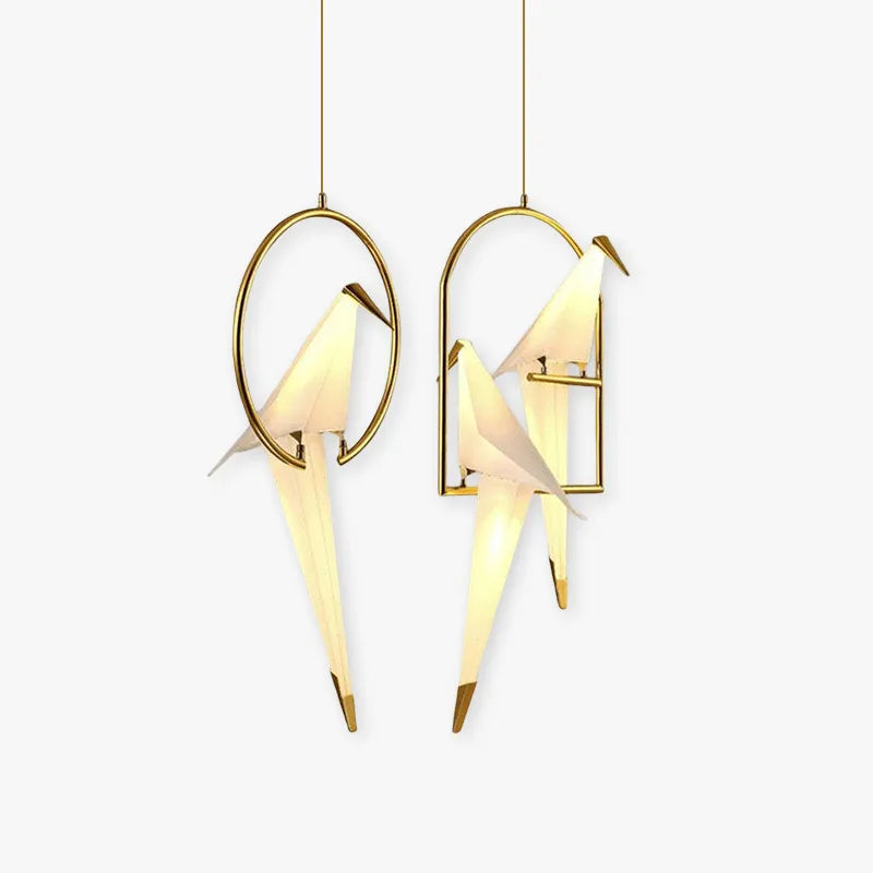 Bird Pendant Light With Ambient Glow Nordic Glass Shade