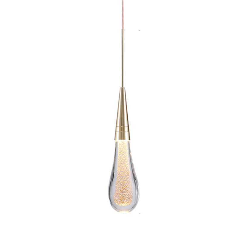 Gold Crystal Pendant Light With Ambient Glow