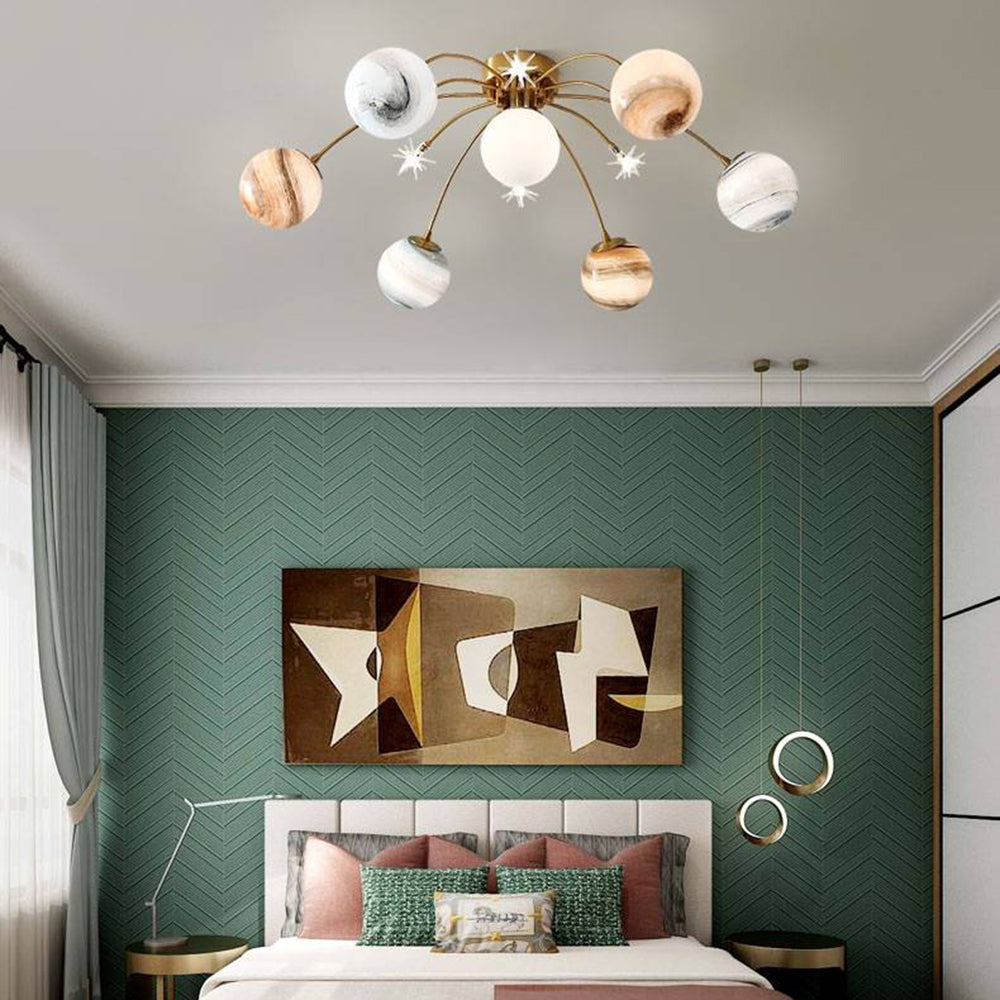 Luma Orbit Modern Flush Mount Ceiling Light For Living Room