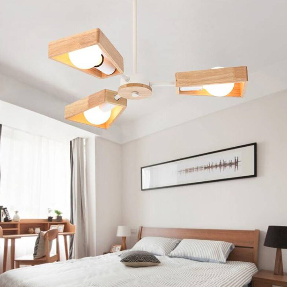 Nordic Wood Rotatable Pendant Light