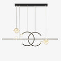 Double C Pendant Light Gold Black Starry Sky Glow