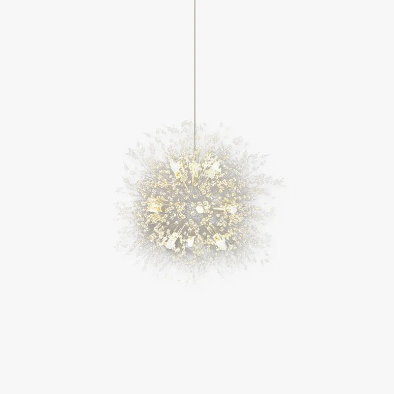 Elegant Dandelion Pendant Light In Gold Chrome