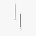 Auri Linear Metal Pendant Light Dimmable Bedside Black Gold