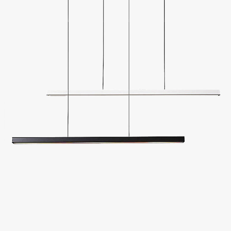 Dimmable Monochrome Linear Pendant Light For Dining Room