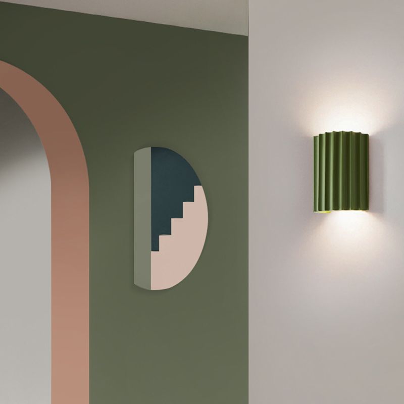 Semi Cylindrical Resin Wall Light For Modern Interiors