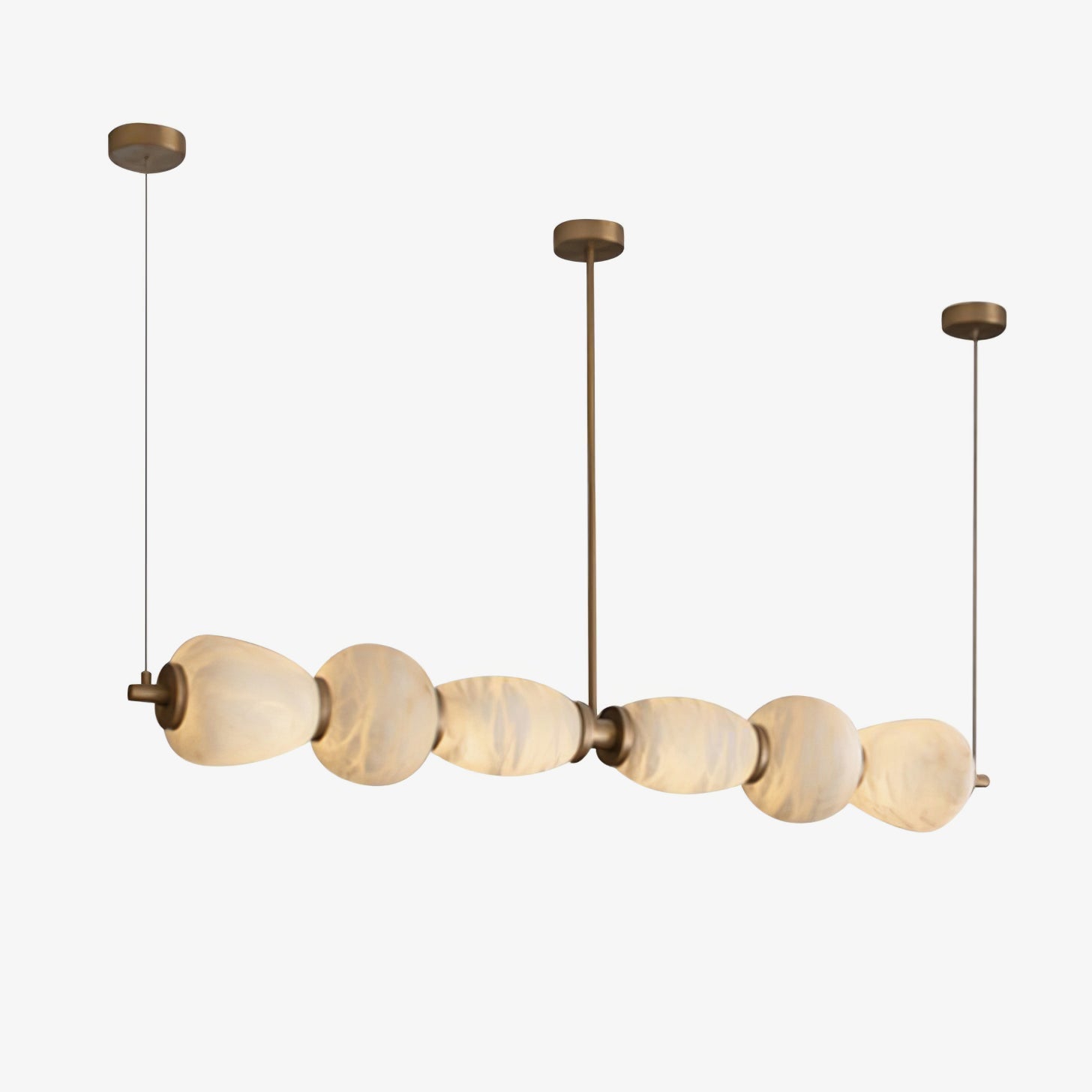 Suspension Linéaire En Albâtre Avec Éclairage LED Intégré