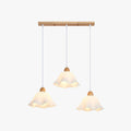 Minimalist Flower Wood Pendant Light With Soft White Glow