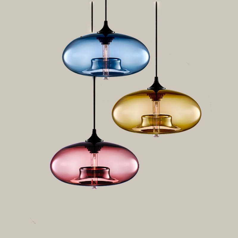 Bread Shaped Glass Pendant Light With Warm Ambient Glow