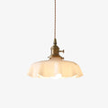 Ivory Pleated Pendant Lamp With Farmhouse Charm