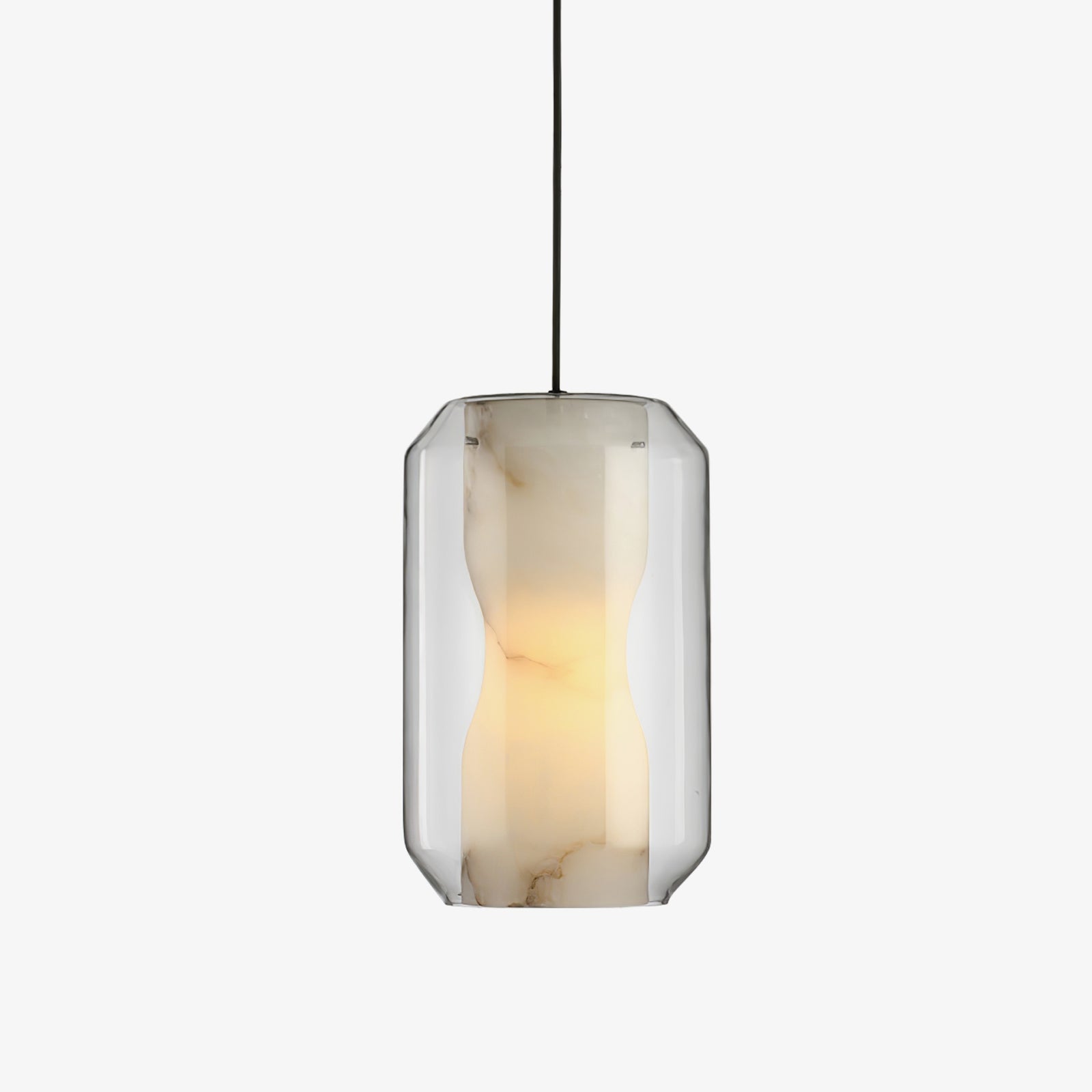 Alabaster Glass Pendant Light With Warm Glow