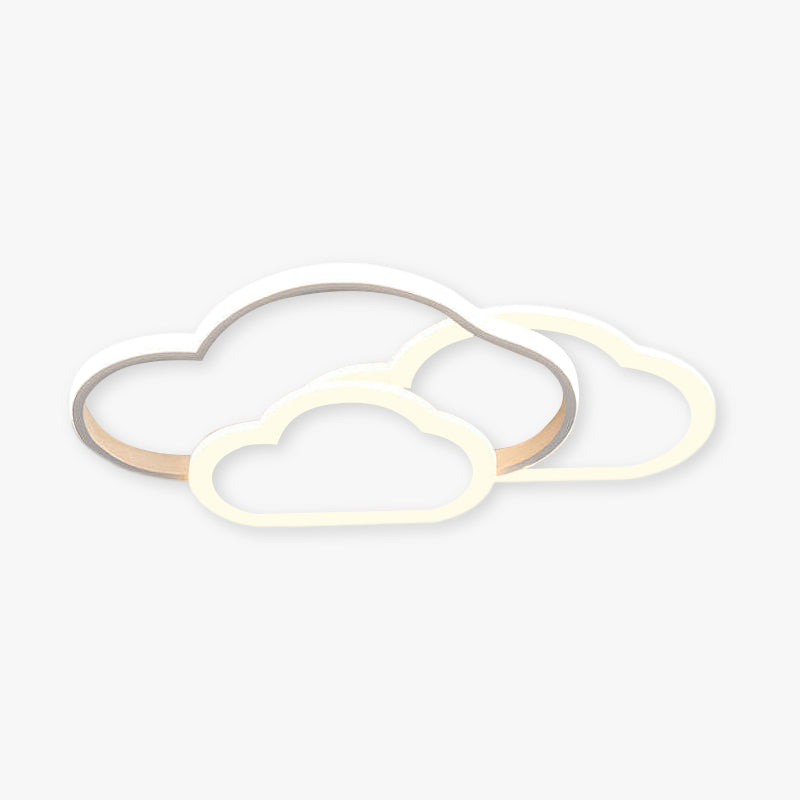 Hollow Cloud Ceiling Light In White And Pink