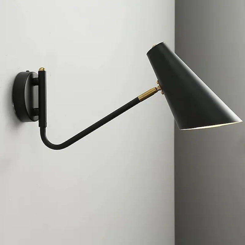 Aurora Rotatable Wall Light In Black White And Gold For Bedroom