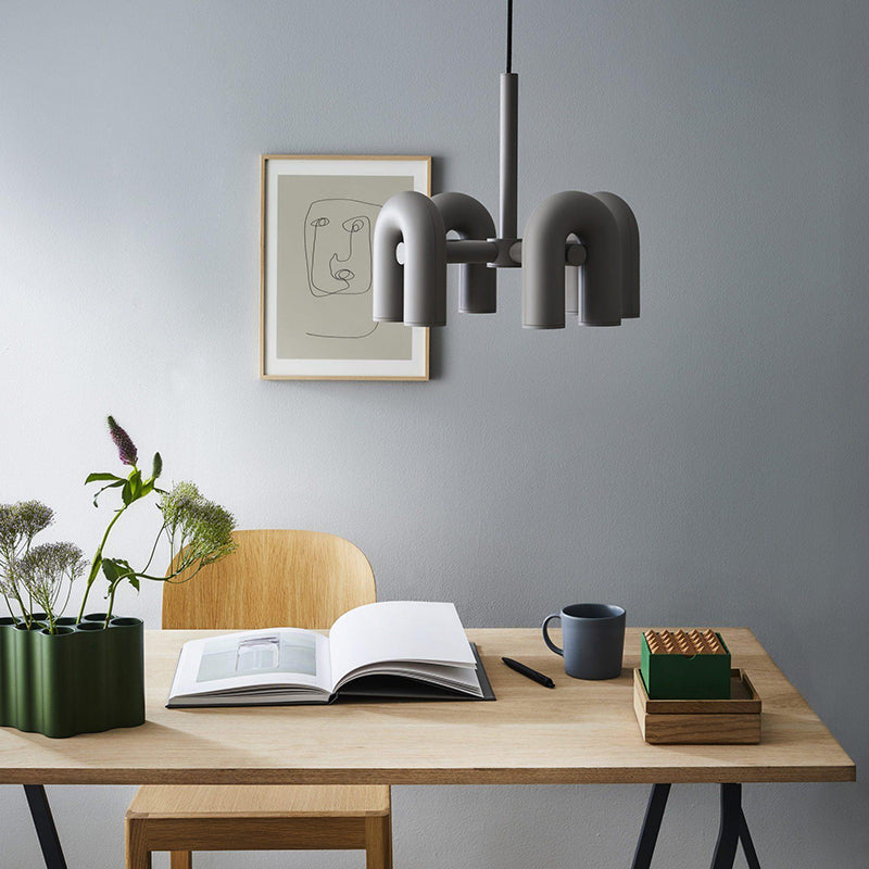 Modern Linear Pendant Light With Three U-Shaped Arms