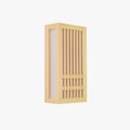 Havenwood Rustic Wood Wall Lamp Rectangular Bedroom Light