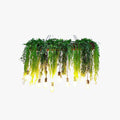 Suspension Métal Rectangulaire Vert Éclairage Déco Élégant Pour Intérieur