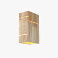 Minimalist Wooden Rectangular Wall Lamp for Bedside and Bedroom