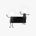 Modern Metal Wall Light With White And Black Finish For Living Room