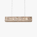 Elegant Crystal Rectangle Chandelier With Dual Finishes