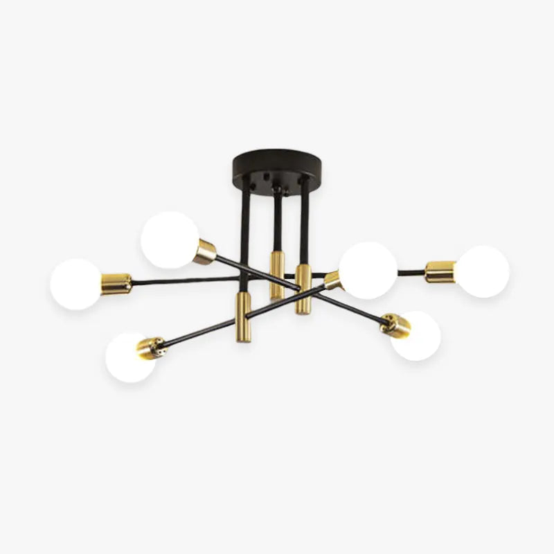 Metal Retro Satellite Flush Mount Ceiling Light