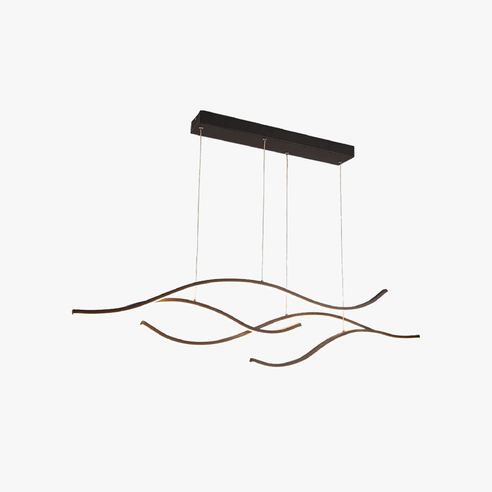 Two Color Modern Wave Pendant Light For Ambient Glow