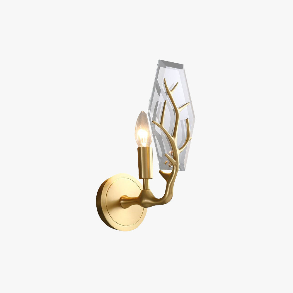 Elegant Modern Gold Crystal Wall Lamp