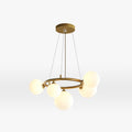 Durable Modern Wave Pendant Light In Metal And Glass